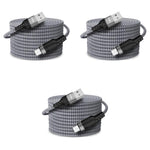 Verilux Micro USB Cable for Phone and Tablet featuring 10ft 3m Length and Nylon Braided Design