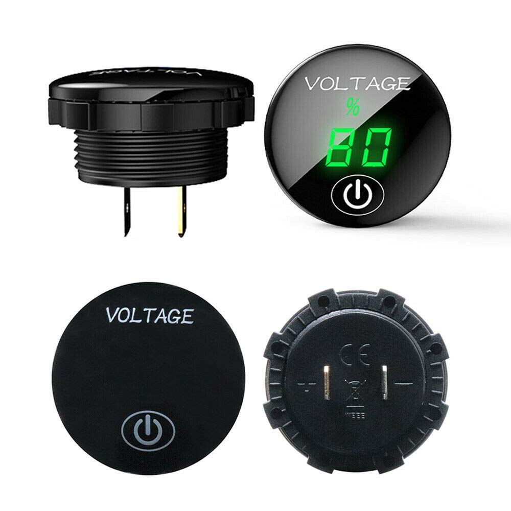 ZORBES® Voltage Meter LED Digital Display Voltmeter for DC 12V 24V Car,Motorcycle,Truck,Tractors