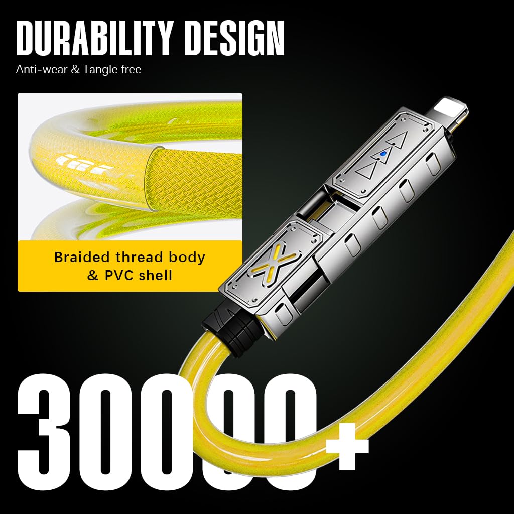Verilux 4 in 1 Type C Cable for Fast Charging with E Marker Chip and 4.9ft Braided Design