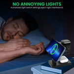 ZORBES® Magnetic Wireless Charging Station for Apple Series, 3-in-1 Standard 15W Fast Mag-Safe Charger Stand for iPhone 14, 13, 12 Pro Max/Pro/Mini/Plus, iWatch 8/7/6/5/4/3