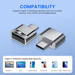Verilux Micro SD Card Reader for USB C Devices with OTG Function and Keychain | 2PCS