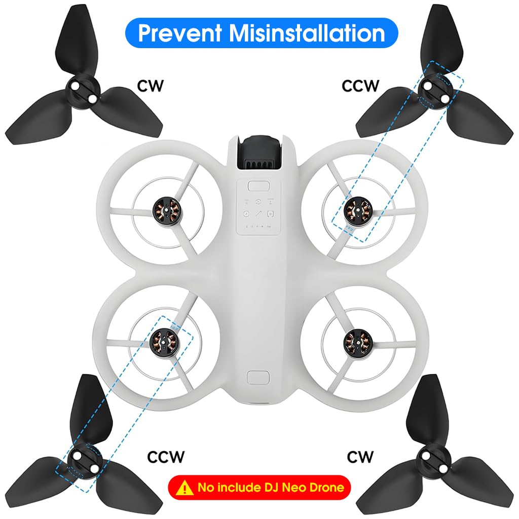 ZORBES® 4Pcs Propellers for DJ Neo Drone, Includes Screws & Screwdriver