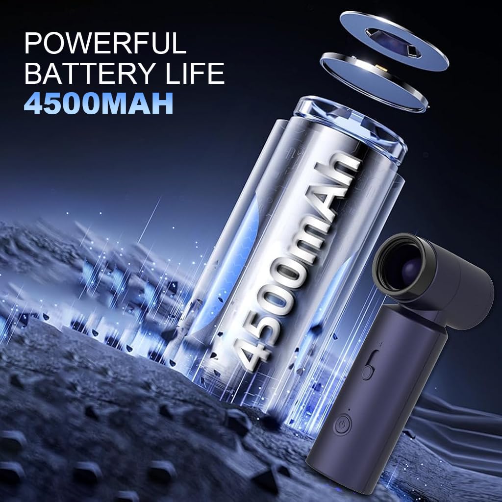 Verilux® Electric Air Blower USB Cordless Air Blower Strong Turbo Motor 80000Rpm Mini Air Blower Multifunctional Outdoor USB Fan Car Interior Air Blower Machine Blower Air Blower Cleaner for Home Car