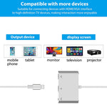 Verilux Lightning to HDMI Adapter for iPhone and iPad featuring 1080P HD Display | 3 in 1 VGA AV Connector