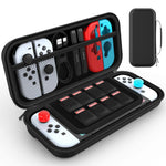 Verilux® Carrying Case for Switch Gamepad, Organizer Bag for Switch/Switch OLED with 8 Games Cartridges Slot 6 Button Cap Screen Protector, Anti-Scratch EVA Storage Bag for Switch