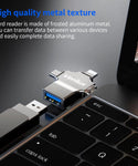 OTG Adapter 4 in 1 Pendrive Connector with Light-ning