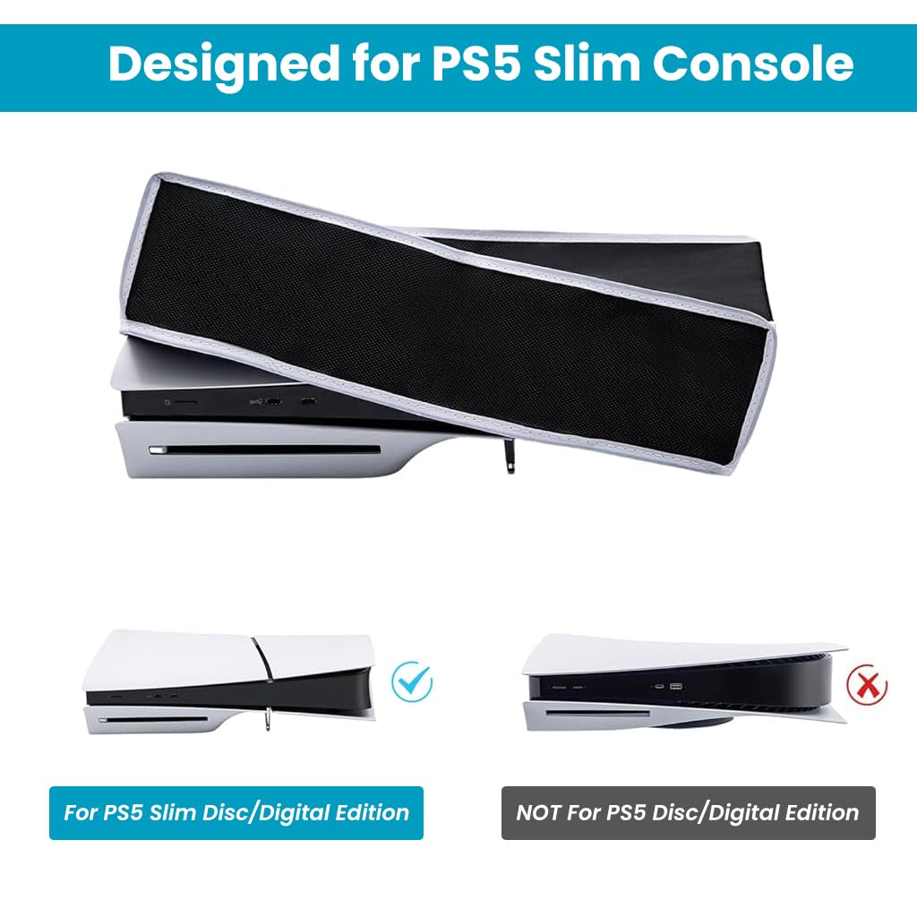 ZORBES® Dust Cover for SONY PS5 Console (Black) - verilux