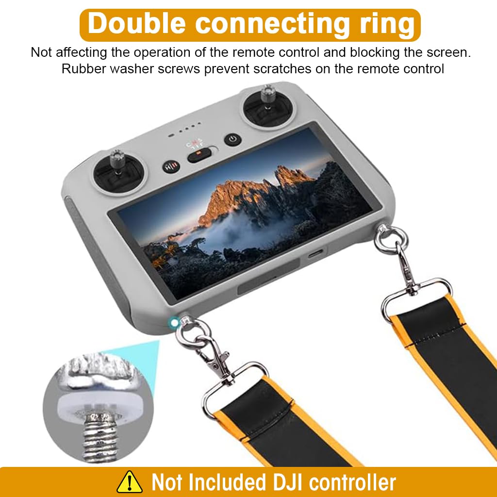 Verilux Neck Strap for DJI Controllers with Dual Metal Rings and Quick Release Buckles 22.8 in