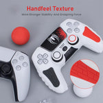 Verilux PS5 Controller Silicone Cover Case with 2 Thumb Grip Caps and Textured Anti Slip Design