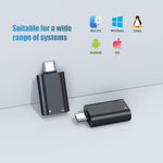 Verilux USB C Sound Card for Stereo Audio and Mono Mic Input | 3.5mm Adapter 2PCS