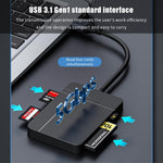 Verilux USB Card Reader for Photographers with USB C and USB3.0 | 4 in 1 5Gbps Slots