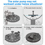 Verilux Lotus Fountain Solar Water Pump fountain pump for Pool Pond Garden and Patio Plants Round 7V 2.5W
