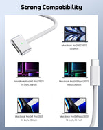 Verilux USB C to MagSafe 3 Cable for MacBook | 140W Fast Charging 6ft Nylon Braided