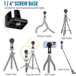 ZORBES® Magnetic Tripod Mount Holder for MagSafe Phone Magnetic Tripod Mount Adapter, 360° Rotatable Stand for iPhone 14/13/12 Smartphone Clip Adapter Magnetic Phone Tripod Mount (No Include Tripod)