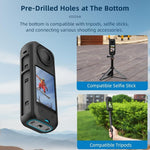 ZORBES® Silicone Protective Case and Lens Cover Combo for Insta 360 X4, Anti-Scratch, Anti-Slip Snug-Fit Skin and Removable Lens Cap for DIY, Journaling, Scrapbooking, Crafts, Planners