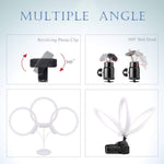 Zeitel® Smartphone Live Ring Light Multi-Functional Photography Fill Light Desktop Beauty Light for Selfie (White)
