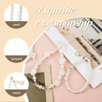 ZORBES® 8PCS Phone Charms Girls Trendy Pearl Bow Floral with String Loop Beaded Wrist Straps Kawaii Case Gift