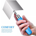Serplex® 2Pcs Drywall Corner Tool Set, 3 Inch Drywall Outside Corner Trowel and Inside Corner Trowel, Stainless Steel Sheetrock External Corner Trowel & Internal Corner Trowel for Concrete Plastering