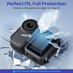 ZORBES® Compatible with Osmo Nano, Action Camera Screen Protector & Lens Cover Set, HD Tempered Glass Film with Anti-Scratch, Anti-Fingerprint, and High Transparency Protection