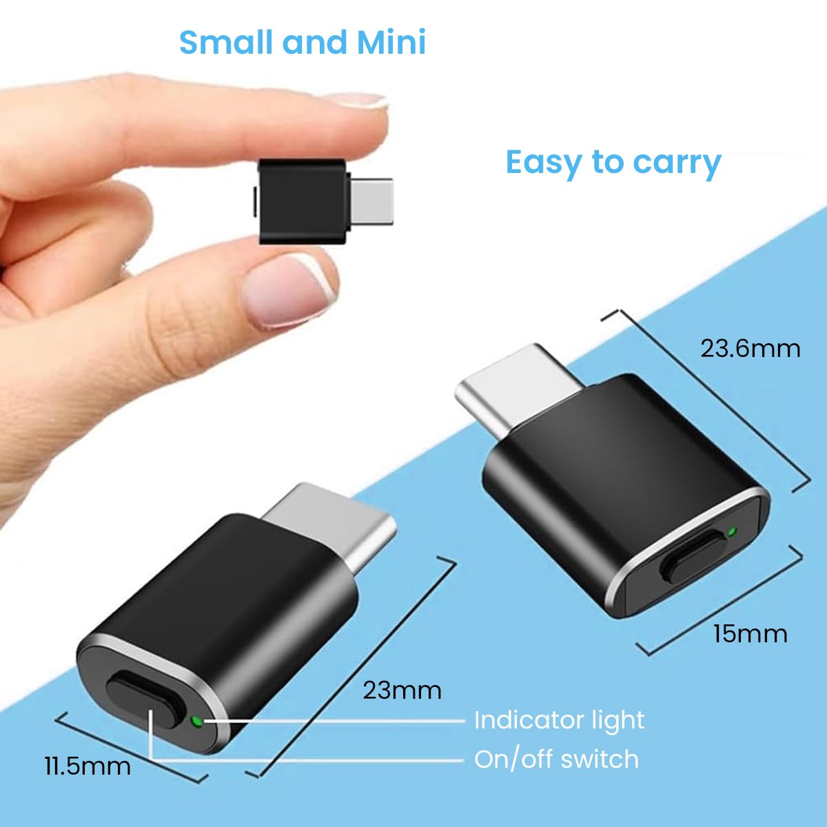 Verilux Mouse Jiggler with 3 Jiggle Modes for Telecommuting | Undetectable USB C Device