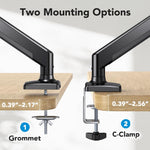 Verilux® Desk Monitor MountAluminum Alloy Monitor Arm Desk Mount with Flexible Arm 360° Rotatable Monitor Screen Mount Screw-Mount Single Monitor Mount for 1332 Screens up to 22 lbs