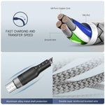 Verilux® 10Ft/3M Micro USB Cable, 5V/2A Micro USB Cable Fast Charging, 480Mbps Data Sync Micro USB Data Cable, Nylon Braided charging cable micro usb for Phone, Tablet, Micro USB Port Enabled Mobile