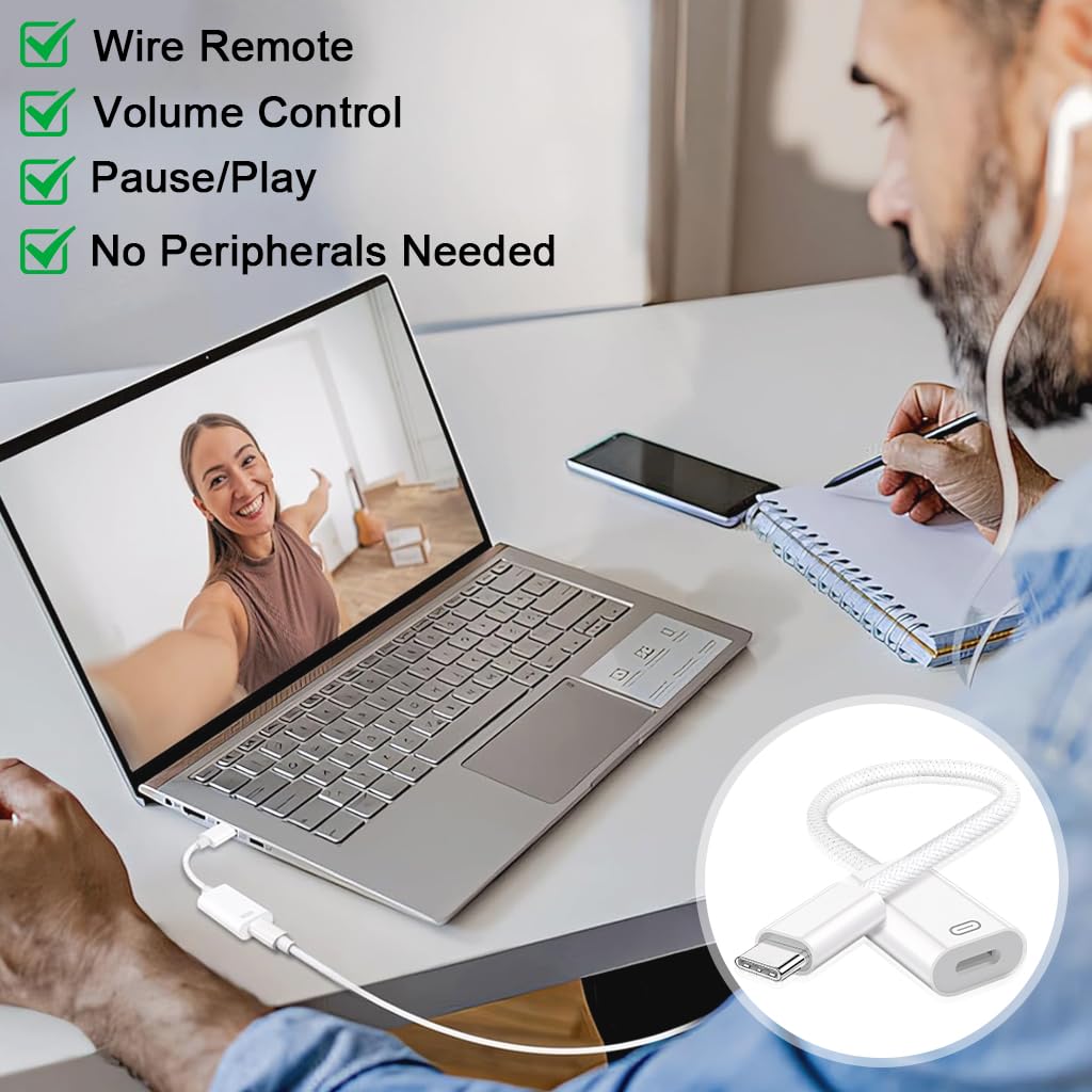 ZORBES® USB C to Headphone Audio Adapter