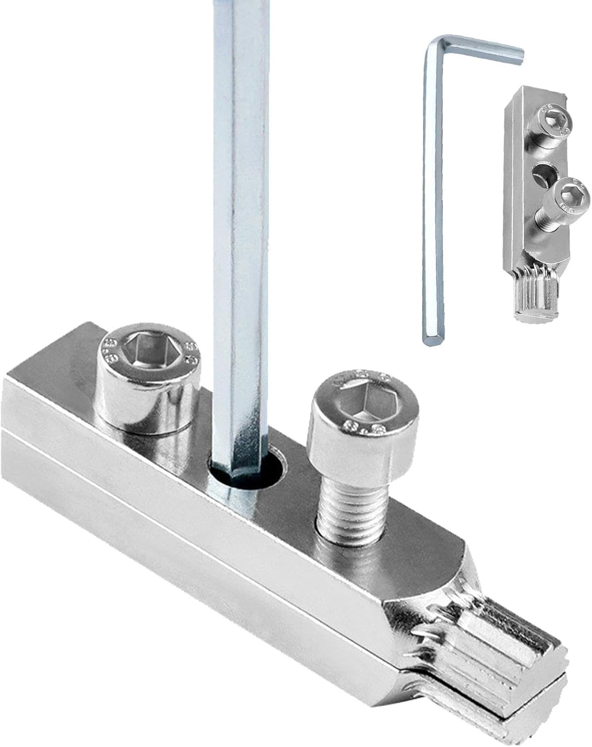 Serplex® Faucet Angle Valve Broken Wire Extractor Adjustable Broken Valve Extractor Universal Screw Extractor Tool Broken Bolt Remover for 1/2 in and 3/4 in Stripped Thread, Stainless Steel Made