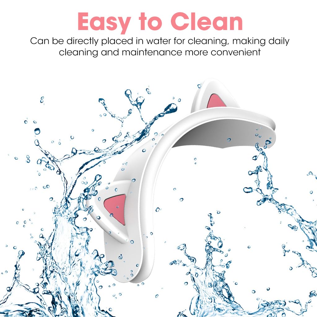 ZORBES® Headband Cover for AirPods Max Cute Cat Ear AirPods Max Headband Attachment Decoration Lightweight Silicone Cat Ear Style Headband Protector for Apple AirPods Max, White
