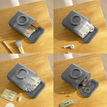 Verilux Cable Organizer for Travel and Daily Use with Flip Lid and Folding Ring Handle 7.8x4.9x9.3cm