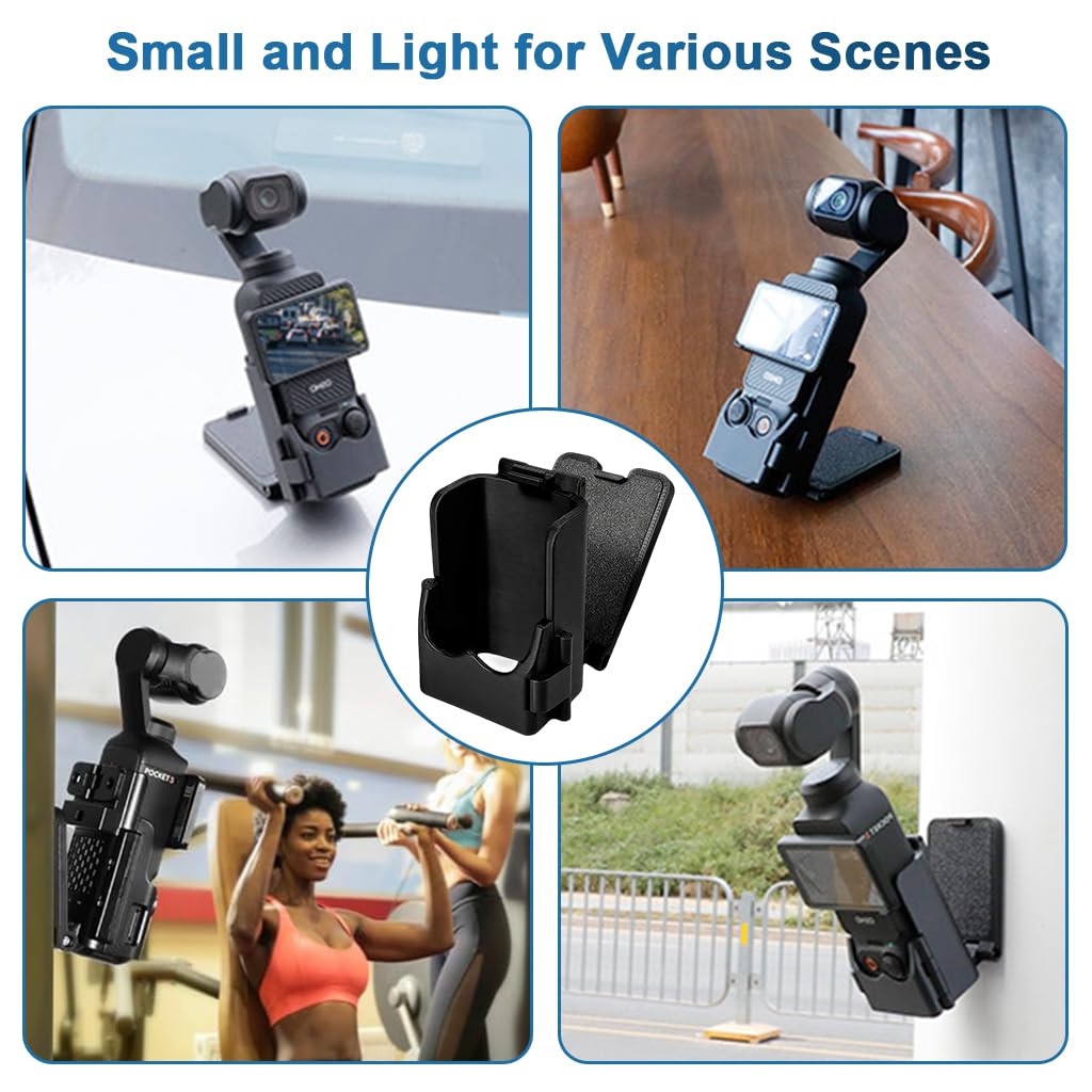 ZORBES® Compatible with D-JI, Magnetic Wall Mount Folding Bracket for Pocket 3 Action Camera, Adjustable Magnetic Wall Holder, Ultra Strong Magnetic Base, Portable Outdoor Filming Accessories
