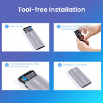 Verilux® M.2 NVME SSD Enclosure, High-Speed 10Gbps USB-C 3.1 Gen 2 SSD Case, Aluminum Alloy, Support 2230 to 2280 Sizes with Adapter Cable for Laptops, PS4&Smartphones, Up to 2TB Capacity - M9