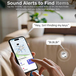 Verilux Air Item Finder for iOS with Loop Hole Bluetooth Tracking | Compact 3.2x3.2x0.94 cm White