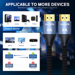 Verilux USB C to HDMI Cable 6ft for Laptops and Phones featuring Dual Connector Design | 1920x1080P@60Hz HD Output
