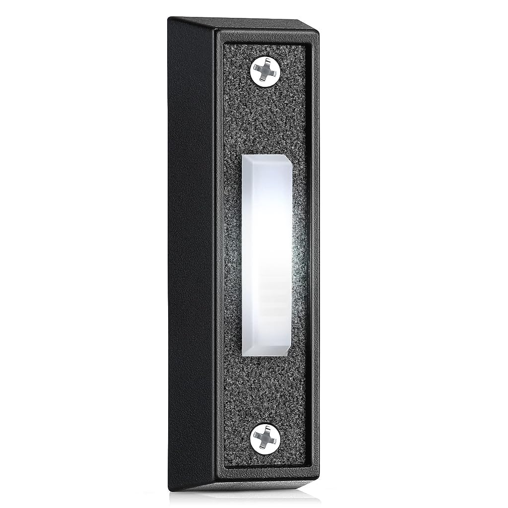 Verilux® Lighted Switch Button for Doorbell Switch Button for Door Bell Wired Door Bell Push Button for Gate Wall Mounted LED Switch Button for Door Bell Auto Roll Shutter Door