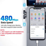 Verilux Magnetic USB C Adapter for Laptops and Smartphones featuring 120W PD Fast Charging | 90° Zinc Alloy Connector