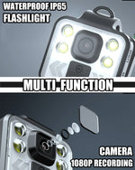 Verilux Action Camera for Vlogging and Outdoor Recording with 1000mAh Battery & IP65 Waterproof | Built in 32G Micro SD and 3 Mode Flashlight