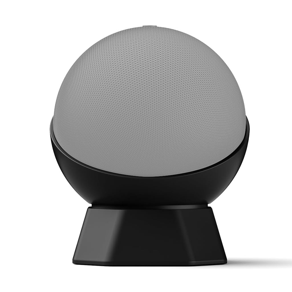ZORBES Speaker Desk Holder for Amazon Echo Dot 4th and 5th Gen with Bowl Shape Design | Cable Slot and Elevated Placement