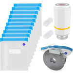 Serplex® 3D Printer Filament Vacuum Storage Bags & Electric Air Pump with 10 Filament Vacuum Storage Bags,2 Sliding Sealing Clips Moisture Protection for 1Kg,300x340mm
