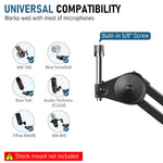 ZORBES® Mic Stand Microphone Stand Heavy Duty Desk Mic Arm Stand with Adapter, Adjustable Suspending Microphone Arm Stand for Recording Studio, Livestream, Gaming Streaming Podcasting