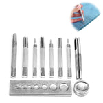 Serplex® 11pcs Craft Tool Die Punch Tool Kit for Snap Buttons Punch Tools for Snap Buttons Multi Sizes Snap Fasteners Installation Accessories Tools for Punch Hole and Install Rivet Button