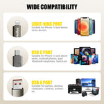 Verilux Type C Cable 4 in 1 240W Fast Charging with Magnetic Coiled Design | 480Mbps Data Transfer