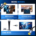 Verilux USB C to HDMI Cable 6ft for Laptops and Phones featuring Dual Connector Design | 1920x1080P@60Hz HD Output