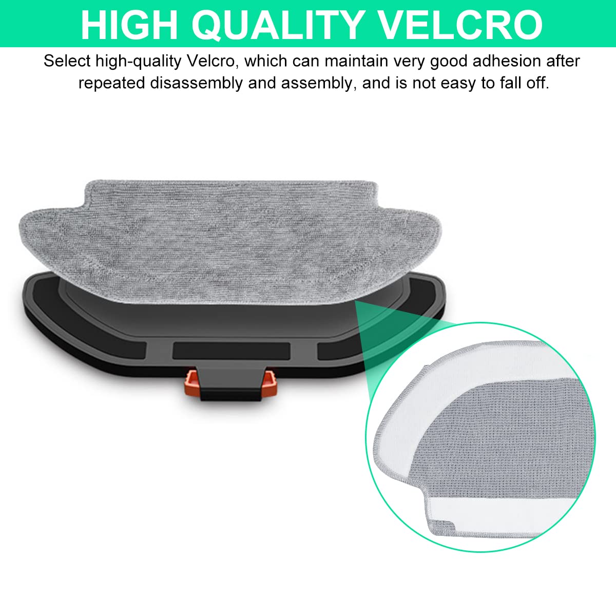 Verilux Accessories Compatible with Mi Robot Vacuum-Mop P - Wet Mop Rag & Dry&Wet Mop Rag, 2 Pcs Mop Cloth Pads Replacement Parts Acccessory for MIJIA STYJ02YM