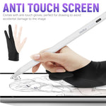 Verilux Universal Stylus Pen for iOS and Android Tablets with 4 Tips and Artist Glove | 8–10 Hour Use
