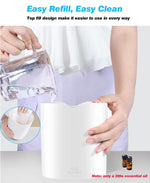 Verilux Humidifier for Room Moisture with 2L Tank and Dual Spray Nozzle | 28dB Quiet 7‑Color Light