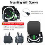 ZORBES® for Apple TV Mount with Silicone Remote Cover Holder 2 in 1 Wall Holder for Apple TV and Remot Universal for Apple TVWall Mounted Holder for Apple TV 4K / HD (2022 & 2021)