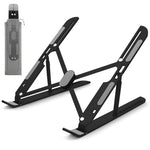ZORBES® Aluminum Alloy Laptop Riser Stand, Ergonomic Adjustable Laptop Holder Desk Support with 10 Height Levels, Anti-Slip & Heat Dissipation Design, Travel Notebook Stand with for Desk & Office