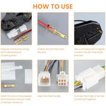 Serplex® 380 Pcs Electrical Wire Connectors Kit 2.8mm Automotive Wire Connectors 2 3 4 6 Pin Male Female Socket Plug and Pin Header Crimp Wire Terminals for Car, Motorcycle, Truck, Scooter, Boats