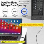 Verilux USB C Extension Cable 6.6 ft for Fast Charging and 10 Gbps Data | 3 in 1 Video Output